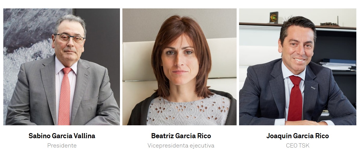 Sabino García Vallina y sus hijos, Beatriz y Joaquín García Rico