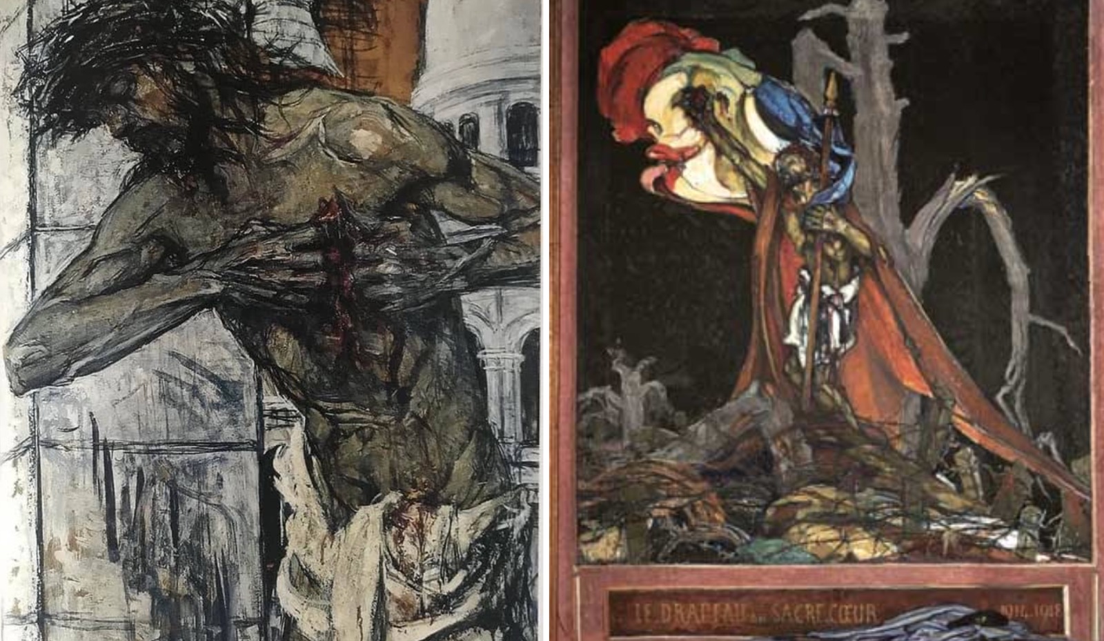 Representaciones del Sagrado Corazón de Jesús, pintadas por George Desvallières