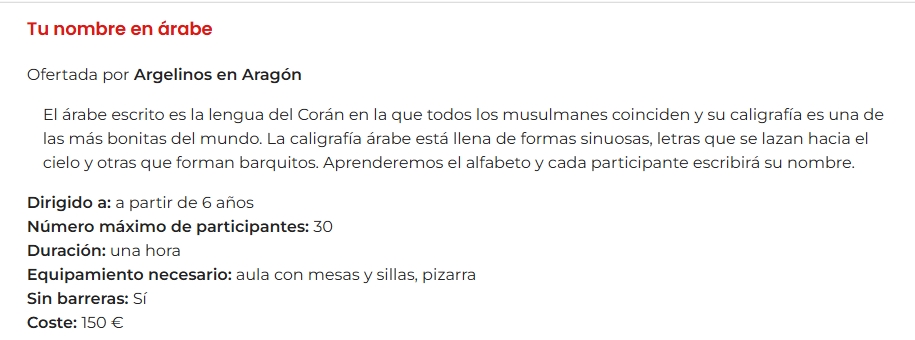 Taller de árabe