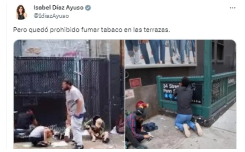 Ayuso dispara bien: Prohibido fumar en las terrazas, prioridad de Mónica Ministra (Momi)
