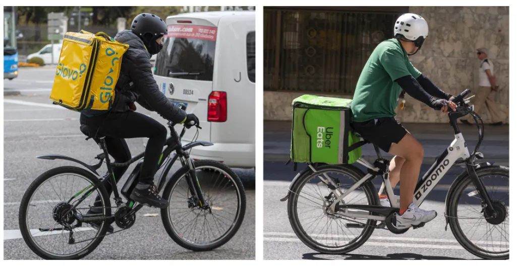Yolanda Díaz se luce con la ‘ley rider’: Trabajo investiga a Glovo y Uber Eats por contratar a repartidores extranjeros sin papeles