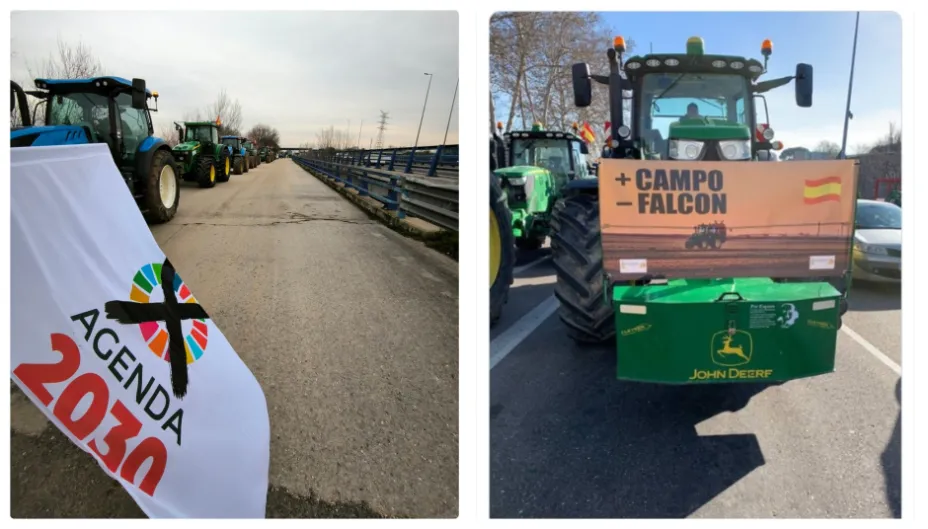 Los agricultores paralizan las carreteras: "Los 'ecorregímenes' nos están arruinando', "Estuvimos asfixiados, ahora estamos eliminados"