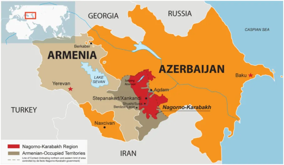 Tras la invasión y represión de Azerbaiyán (país musulmán) sobre Nagorno-Karabaj (parte de Armenia, país cristiano), los armenios congelan sus relaciones con Rusia