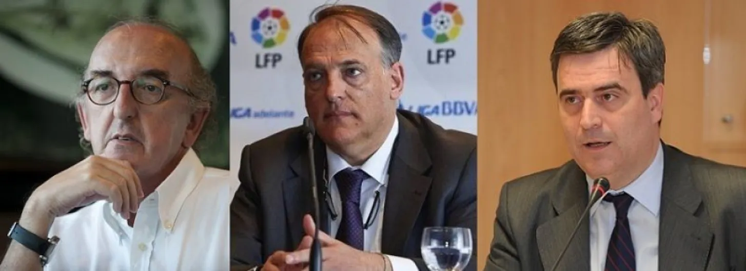 Roures, Tebas y  Cardenal: el trío que controla los derechos del fútbol en España