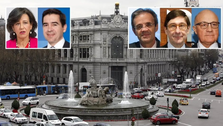 Fusiones bancarias. El Gobierno dibuja dos grandes bancos españoles: Santander más BBVA y Caixabank con Bankia y Sabadell