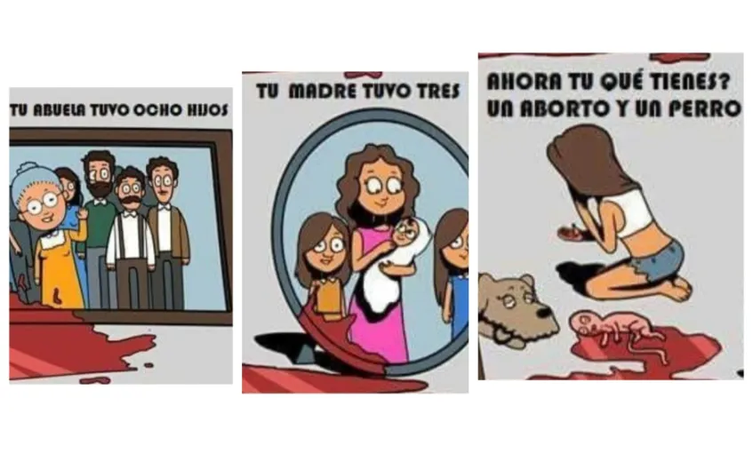 Tu abuela tuvo ocho hijos, tu madre tres... tú has tenido un aborto y un perro