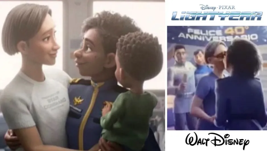 Perversión de menores. Según Disney, el beso lésbico de ‘Lightyear’ es "una actualización de la familia”