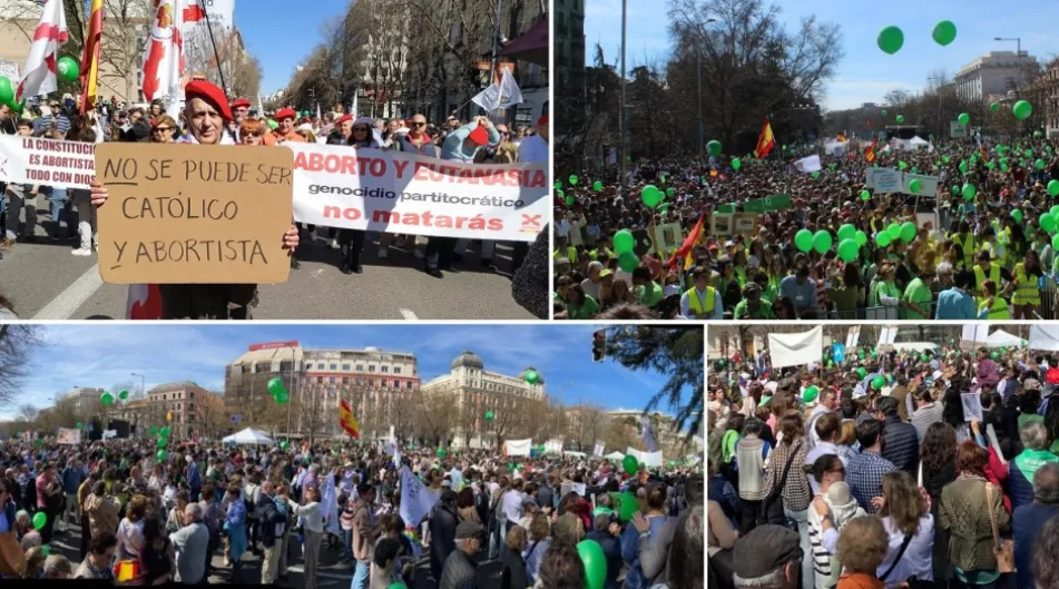 Manifestación por la vida: mientras hay lucha hay esperanza