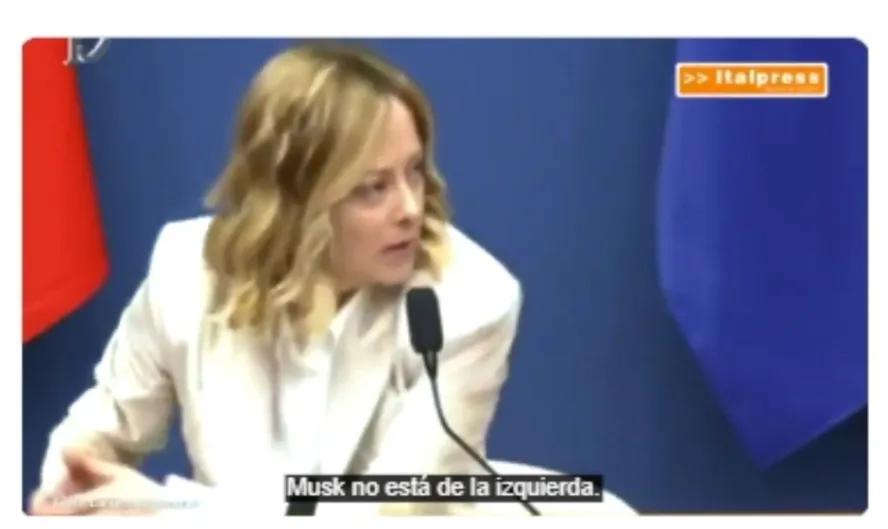 Meloni: “Elon Musk no es un peligro para la democracia, George Soros sí. Musk comparte sus opiniones, Soros usa su riqueza para financiar partidos y asociaciones en medio mundo”.