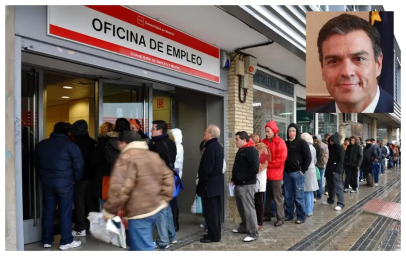 España (12,6%) ocupa el primer puesto en paro de toda la UE (6,2%) y de la eurozona (6,8%). Pero todo va bien, según Sánchez…