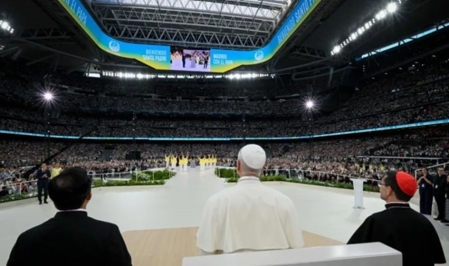 León XIV en el Bernabéu: “¡Hoy la Iglesia de Madrid ha hecho un golazo para siempre!”