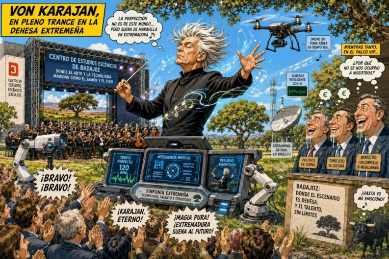 Karajan da una lección a Badajoz : “O se hace música o se hace política”
