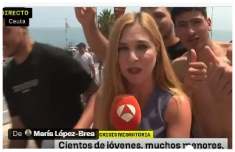 Invasión de Ceuta. "Vemos a muchísimos niños cruzando esta frontera", según Antena 3, mientras la población ceutí permanece aterrada