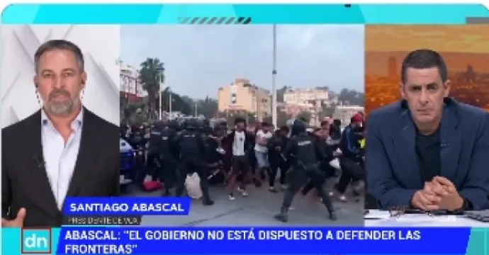 Ceuta. "10 de los 30 detenidos en una noche ya tenían orden de entrada en prisión en España", se fueron a Marruecos y volvieron con la avalancha, denuncia Santiago Abascal