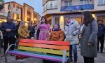 El alcalde de Logroño, el pepero Conrado Escobar, junto a varios miembros de la Corporación, ha inaugurado  la Plaza Diversidad