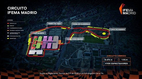 Poryecto del circuito del GP de F1 en Madrid