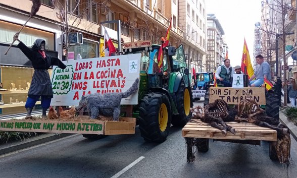 Protestas de agricultores en Santander