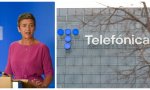 Las condiciones impuestas por la Comisión Europea (a la izquierda de la imagen la comisaria de Competencia, Margrethe Vestager) han perjudicado, no a Orange-MásMóvil, que por ley tenían de que desprenderse del espectro sobrante, lo dijera Bruselas o no, sino a Telefónica, que nada tiene que ver en la operación