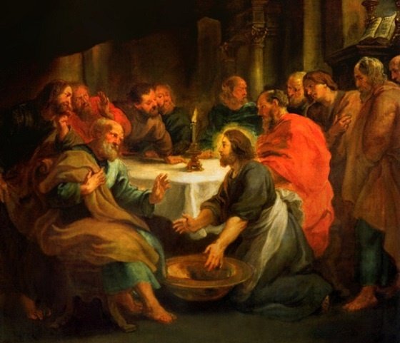 Jesús lava los pies a sus discípulos (Pedro Pablo Rubens)