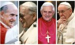 Pablo VI, Juan Pablo I (el que no cuenta porque sólo estuvo 30 días de Papa) Juan Pablo II y Benedicto XVI