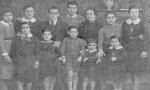 El joyero catalán Antonio Tort con su esposa y sus once hijos