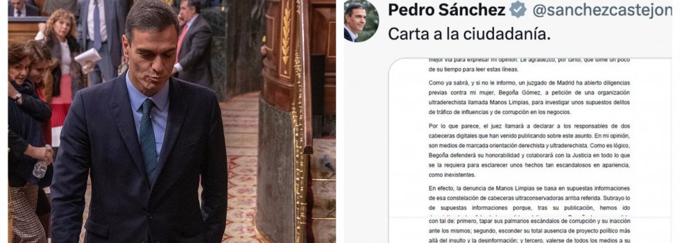 Lacrimógena carta de Pedro Sánchez a los españoles que piensan como él / Foto: Pablo Moreno