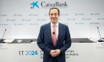 El consejero delegado de CaixaBank, Gonzalo Gortázar, durante la rueda de prensa de presentación de resultados del primer trimestre de 2024