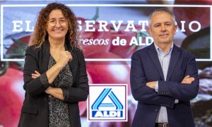Silvia Segarra, directora de Comunicación y Relaciones Institucionales de AldiEspaña; e Ignacio Cid, Research & Analytics Director de ALDI