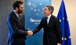 El ministro de Economía Carlos Cuerpo y el presidente del Eurogrupo, Paschal Donohoe