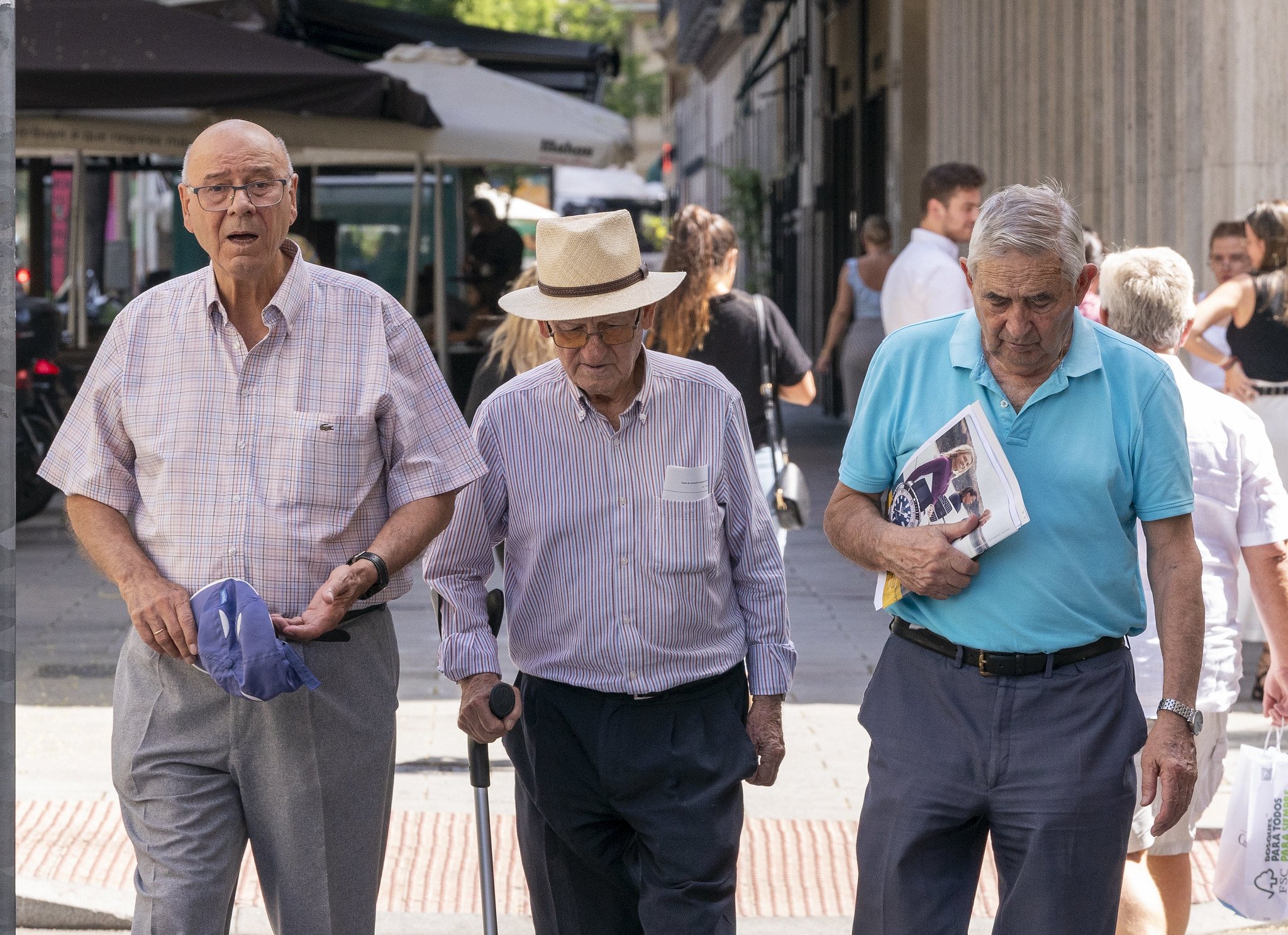 Casi siete de cada diez personas encuestadas (68%) declaran estar “muy” o “bastante de acuerdo” con la opinión de que “el pago de las pensiones se convertirá pronto en un problema importante para nuestra economía” / Foto: Pablo Moreno
