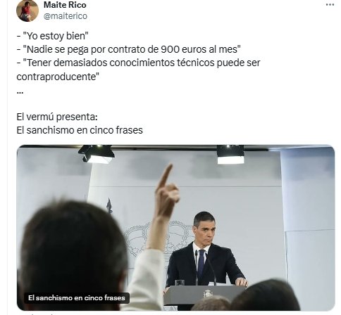 Sanchismo en 5 frases