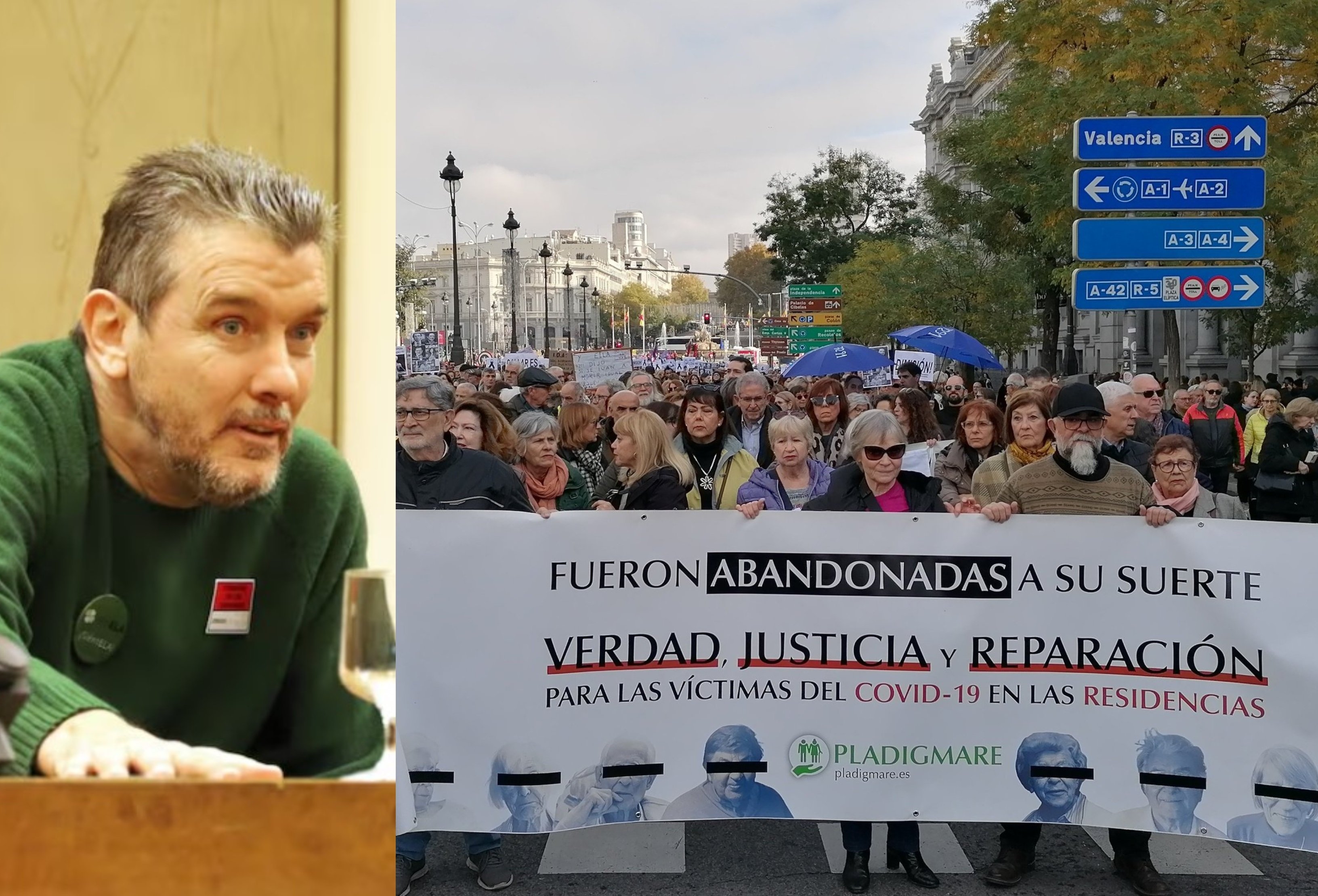 como las ayudas no se han materializado, resulta que ya Llevamos 600 muertos en siete meses por ELA (enfermedad que sufre Juan Carlos Unzúe, izquierda de la imagen). ¿Es culpable Sánchez de esos muertos? Tanto como Ayuso de los viejecitos