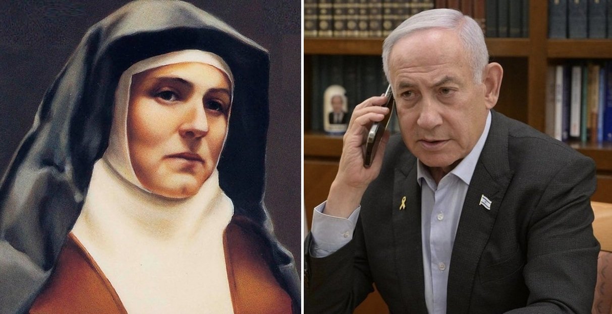 Edith Stein (o Santa Teresa Benedicta de la Cruz) es cumbre filosófica del siglo XX y santa, pero Netanyahu no es un judío, es un sionista que más que en Yahveh, cree en que el pueblo está obligado a matar para subsistir