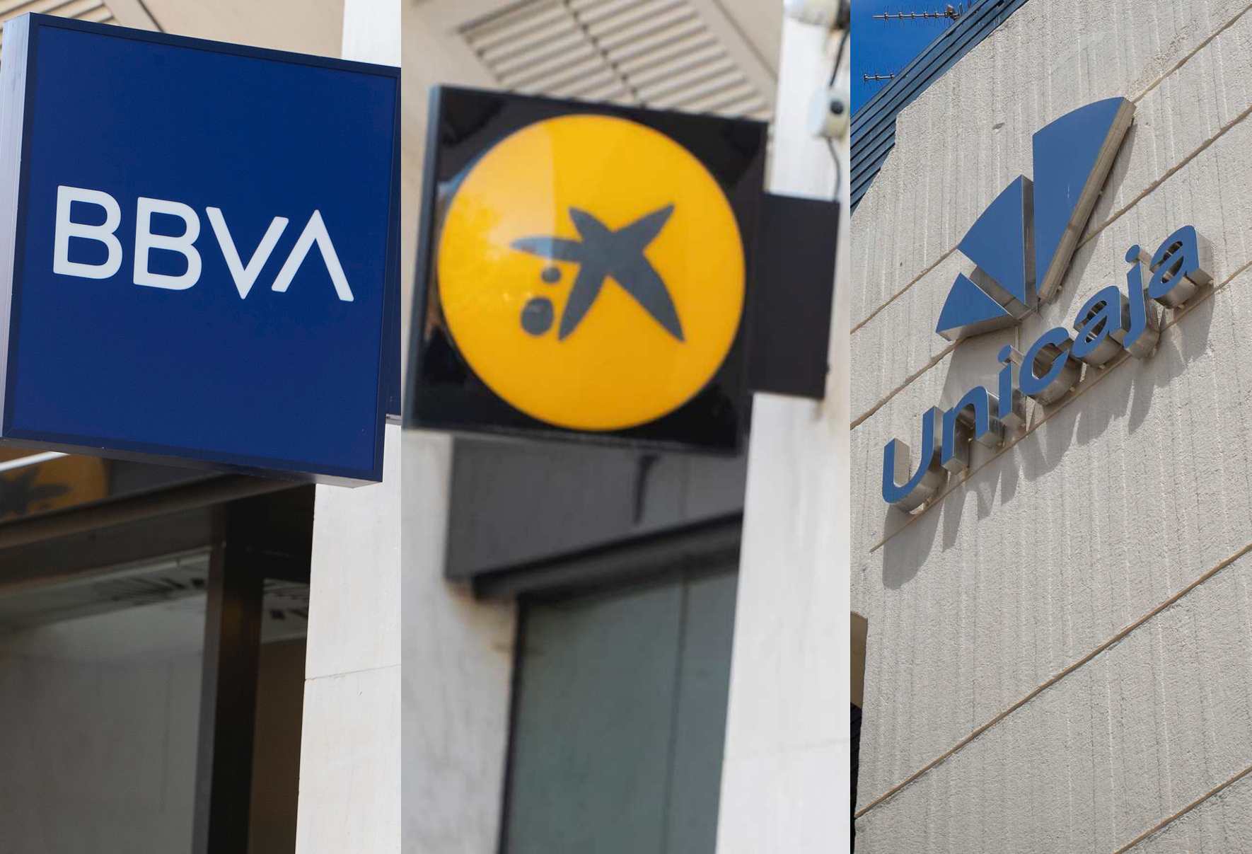 BBVA, Caixabank y Unicaja, cada banco con su tema / Fotos: Pablo Moreno