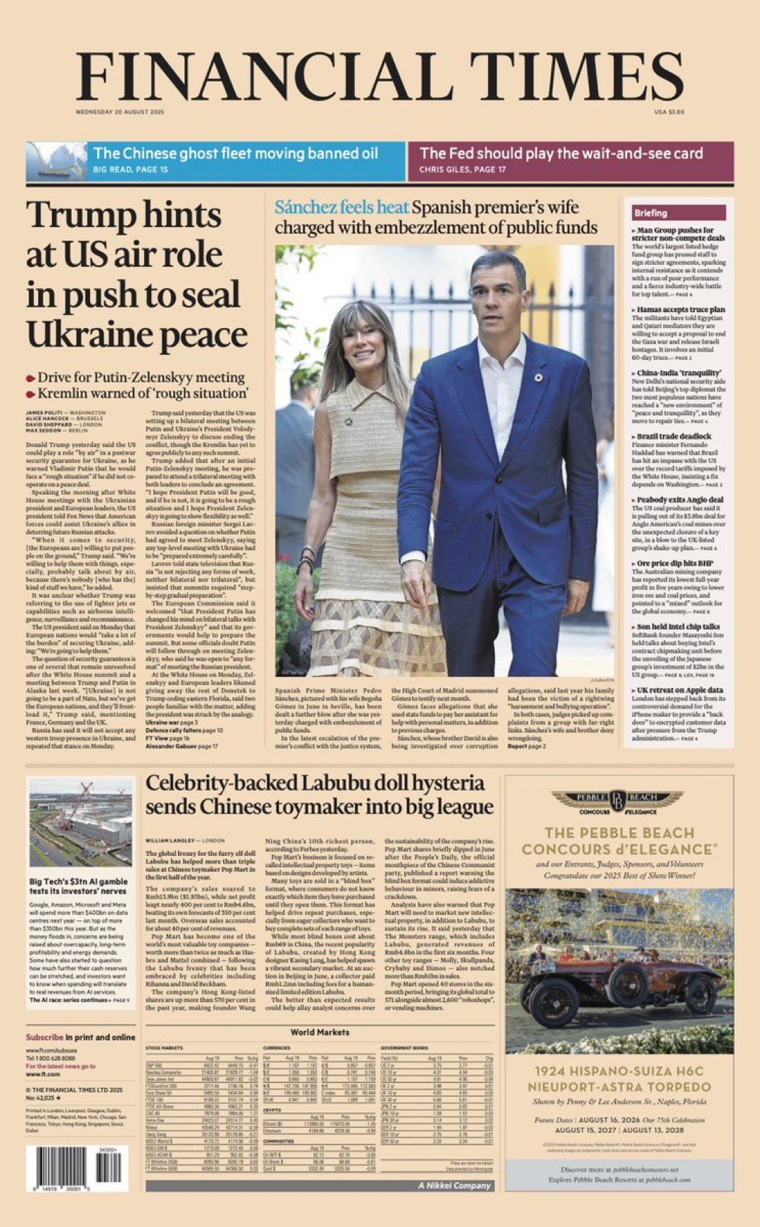 Portada del Financial Times