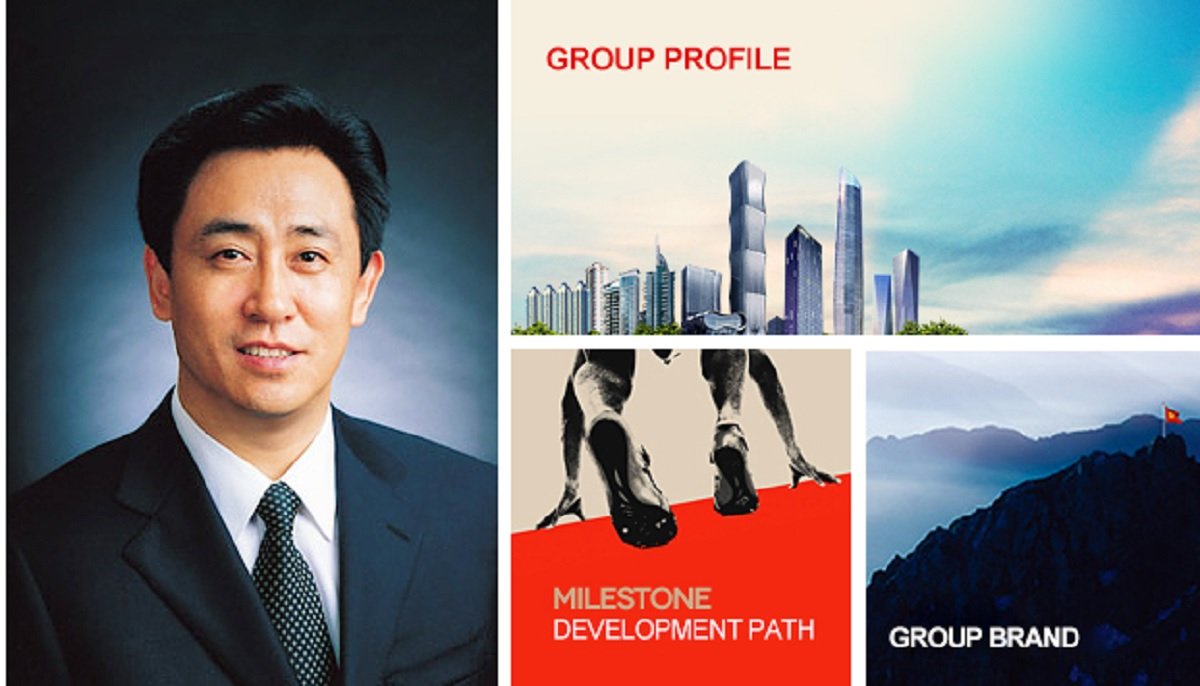 Imagen de la web corporativa de Evergrande en la que aparece su fundador, Hui Ka Yan