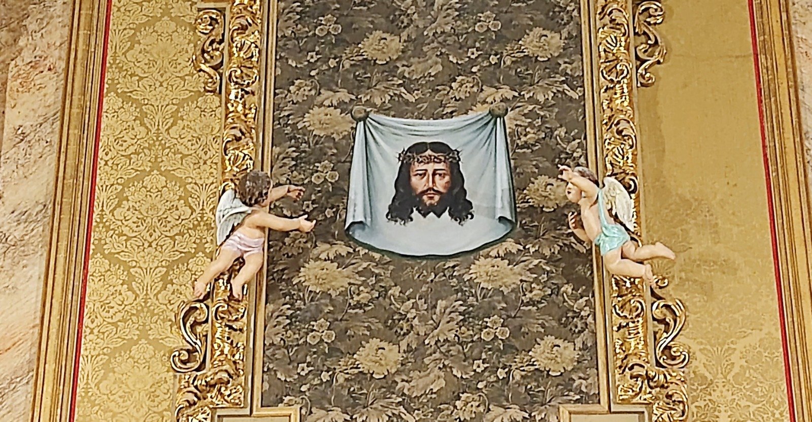 Detalle del retablo del templo de la Santa Cara de Dios de Sacedón (Guadalajara)