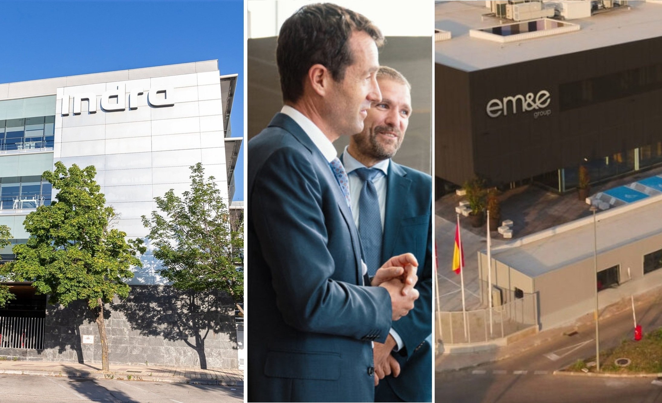 Indra, EME y los hermanos Ángel y Javier Escribano / Foto: elaboración propia Indra, EME y los hermanos Ángel y Javier Escribano / Foto: elaboración propia