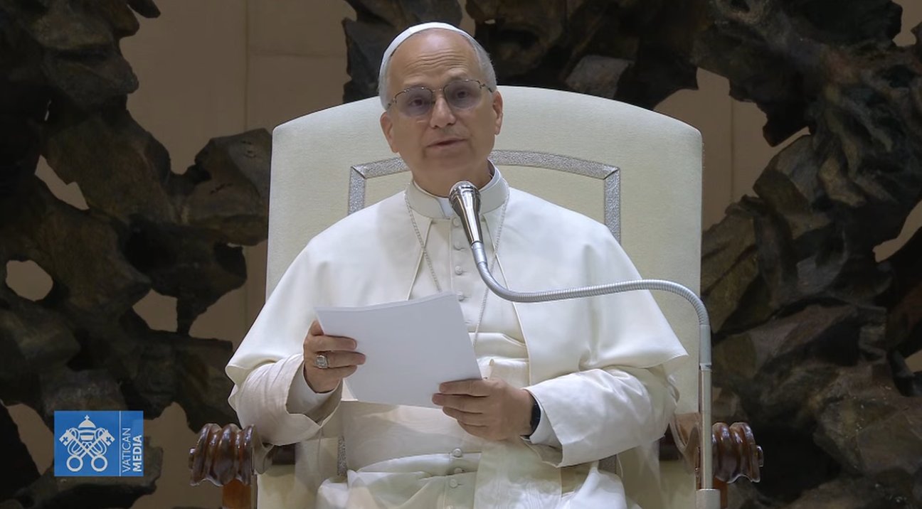 León XIV durante la Audiencia General del miércoles 3 de septiembre / Foto: cuenta del Vaticano en X
