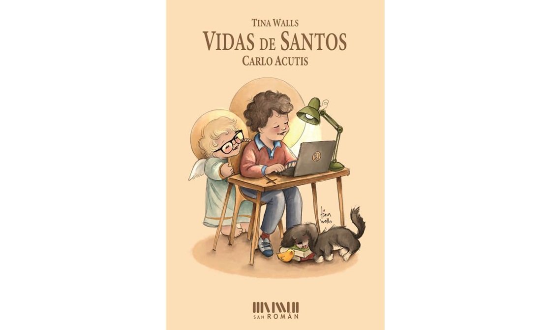 Portada del libro ilustrado por Tina Walls sobre la vida de Carlo Acutis