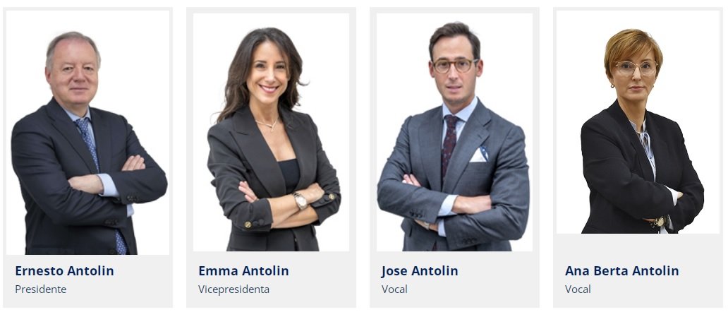 Miembros de la segunda generación de la familia Antolín que son consejeros de la empresa Antolin