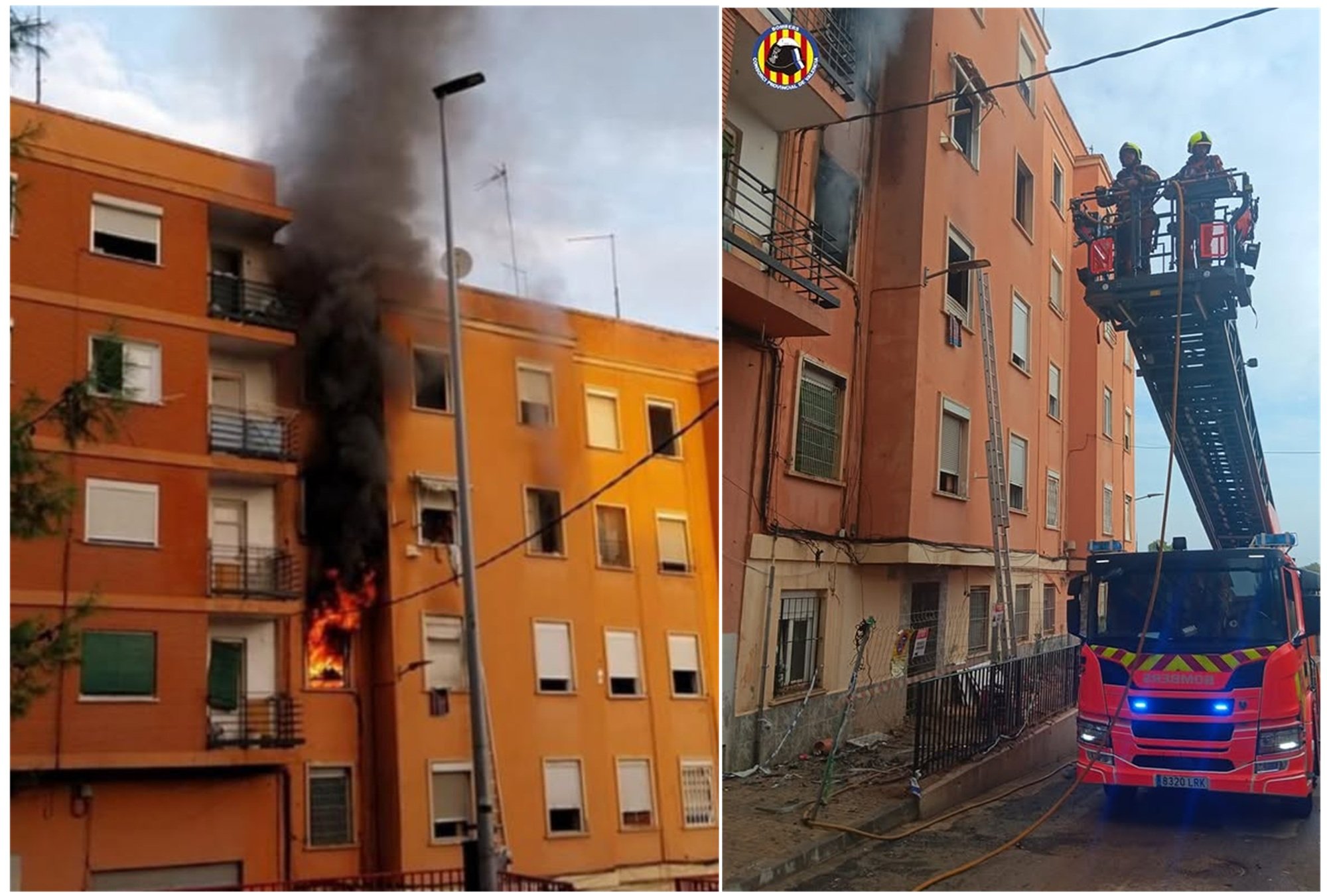 Pese al mal estado, los okupas, miserables y vulnerables, decidieron meterse en su interior y hasta cuatro dotaciones procedentes tanto de la propia Torrent como del municipio de Catarroja que se desplazaron hasta el incendio tuvieron que rescatarles