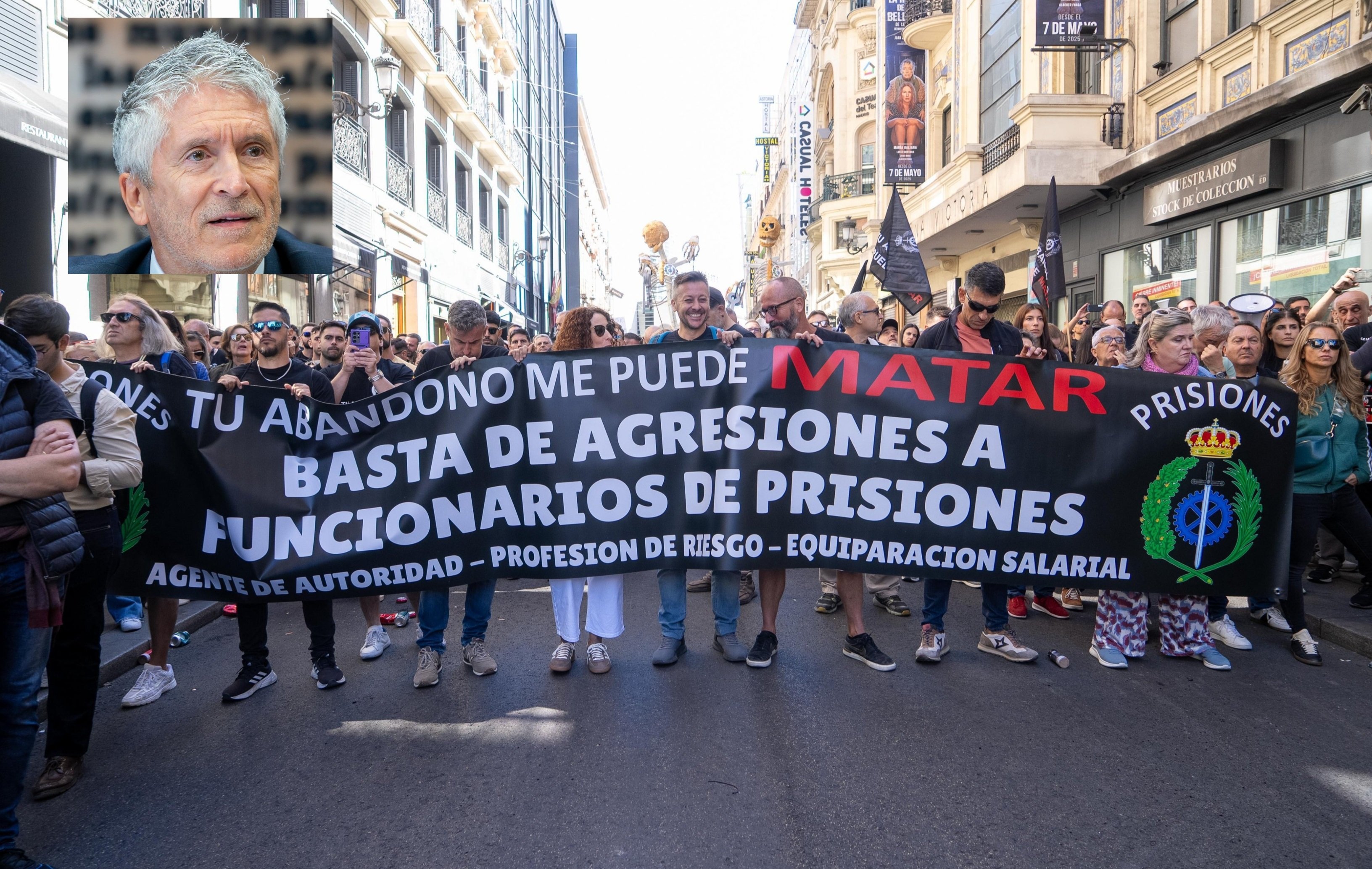 La hipocresía de Marlaska: felicita por su patrona -Nta. Sra. de la Merced- "a todos los profesionales penitenciarios y colaboradores por su labor diaria", mientras piden su dimisión por desprotegerles