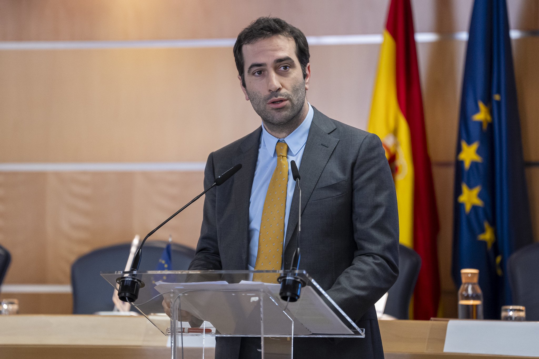 Carlos Cuerpo ha celebrado hoy estos datos del IPC como si fueran un logro / Foto: Pablo Moreno