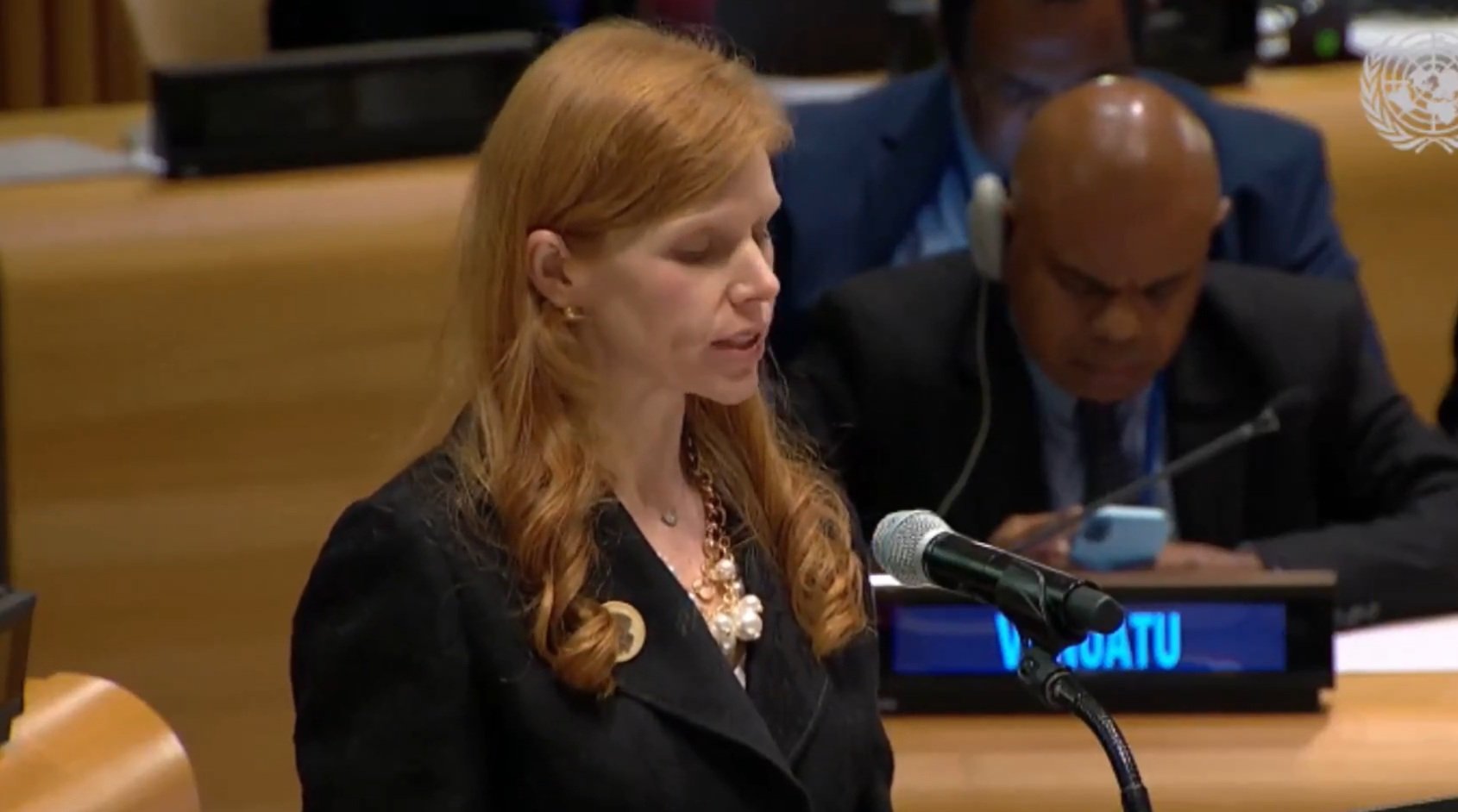 La representante estadounidense Bethany Kozma planteó la pregunta: “¿Debemos celebrar el éxito cuando ONU Mujeres, la principal organización de la ONU centrada en las mujeres, después de todos estos años, todavía no puede simplemente definir a una mujer?” La representante estadounidense Bethany Kozma planteó la pregunta: “¿Debemos celebrar el éxito cuando ONU Mujeres, la principal organización de la ONU centrada en las mujeres, después de todos estos años, todavía no puede simplemente definir a una mujer?”