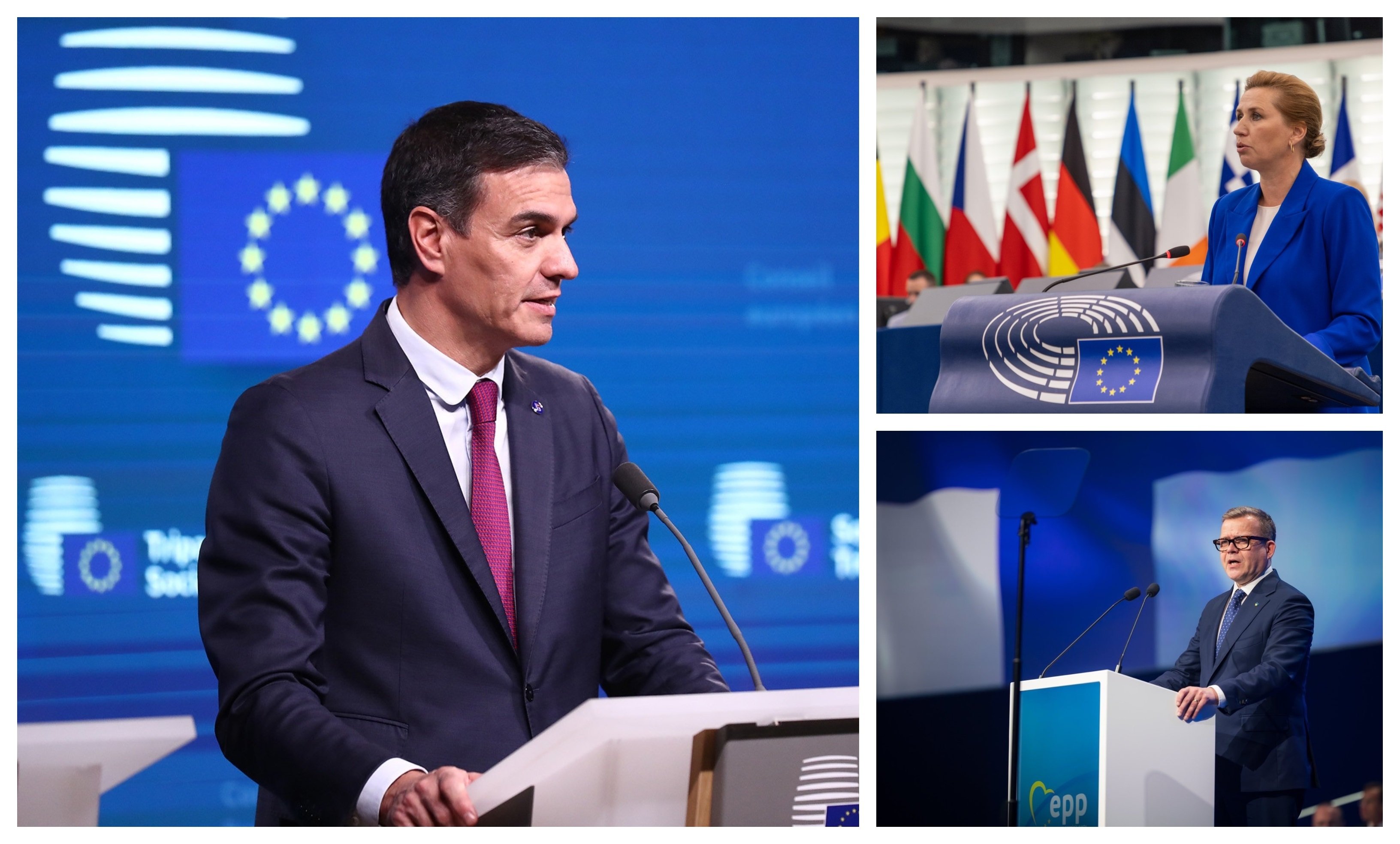 La danesa Mette Frederiksen, hablando del momento más tenso desde el final de la II Guerra Mundial... Y el primer ministro de Finlandia, Antti Petteri Orpo, le recuerda a Sánchez que, en 2020, cuando el Covid, toda Europa ayudó a a la economía española con los fondos de recuperación La danesa Mette Frederiksen, hablando del momento más tenso desde el final de la II Guerra Mundial... Y el primer ministro de Finlandia, Antti Petteri Orpo, le recuerda a Sánchez que, en 2020, cuando el Covid, toda Europa ayudó a a la economía española con los fondos de recuperación