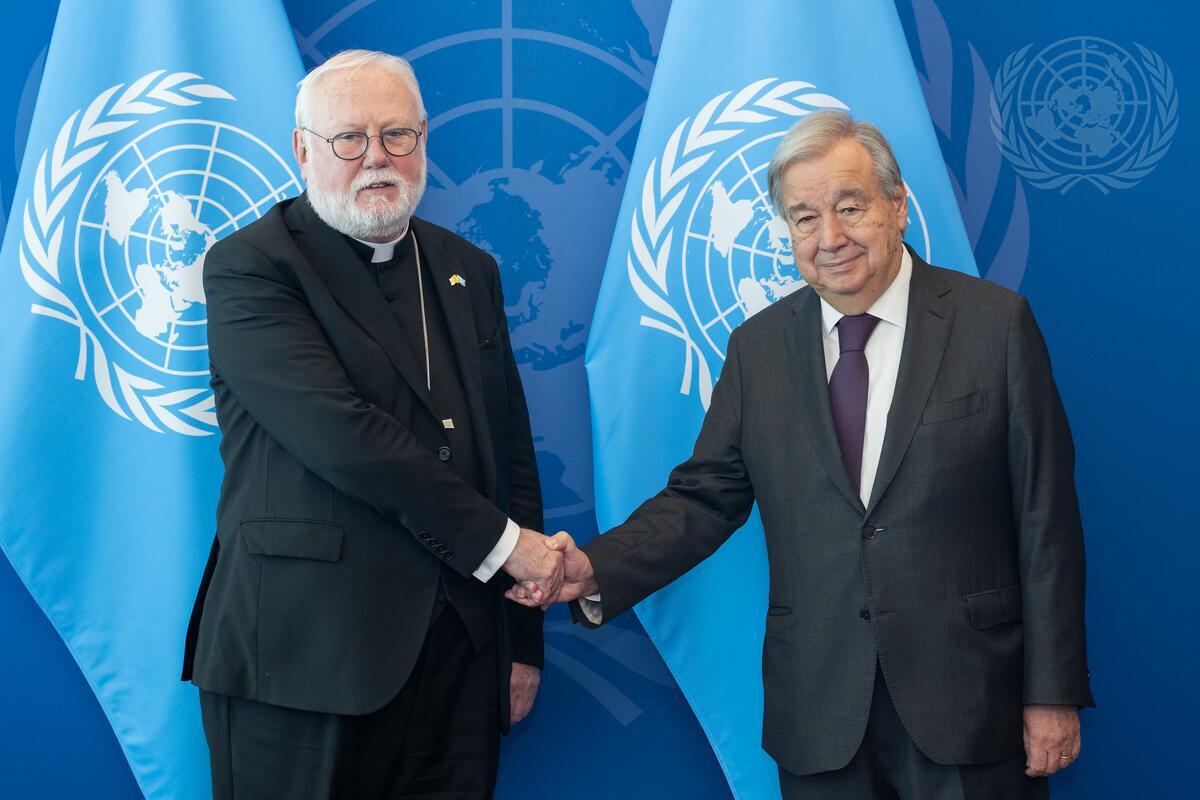 Mons. Paul Richard Gallagher, durante su intervención en la Asamblea General de la Organización de las Naciones Unidas (ONU) Mons. Paul Richard Gallagher, durante su intervención en la Asamblea General de la Organización de las Naciones Unidas (ONU)