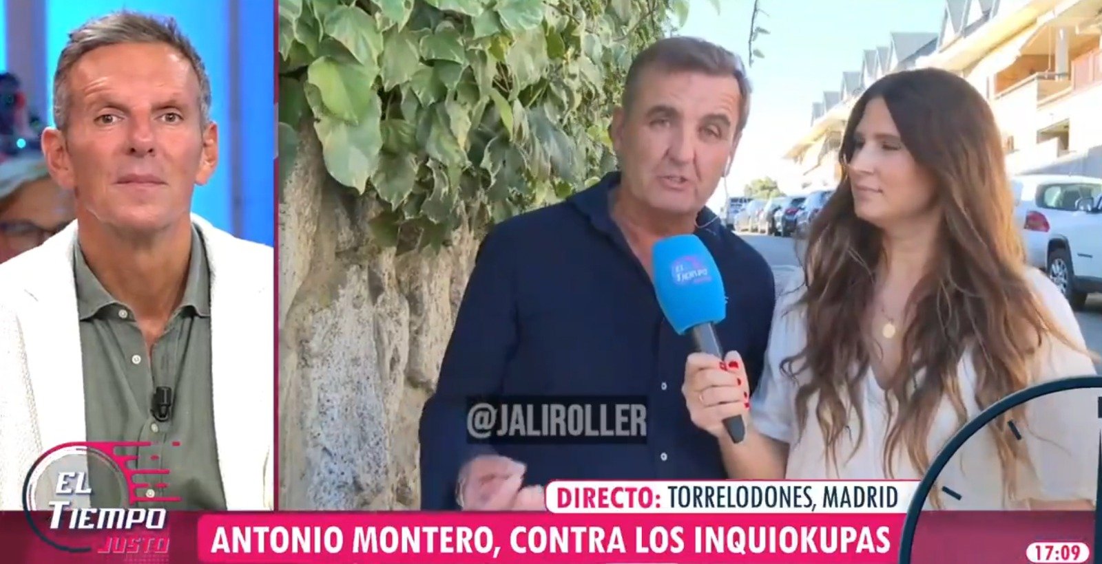 Un nuevo ejemplo llega desde el plató El tiempo justo. Antonio Montero y su pareja Marisa Martín-Blázquez denuncian ser víctimas de un inquiokupa Un nuevo ejemplo llega desde el plató El tiempo justo. Antonio Montero y su pareja Marisa Martín-Blázquez denuncian ser víctimas de un inquiokupa