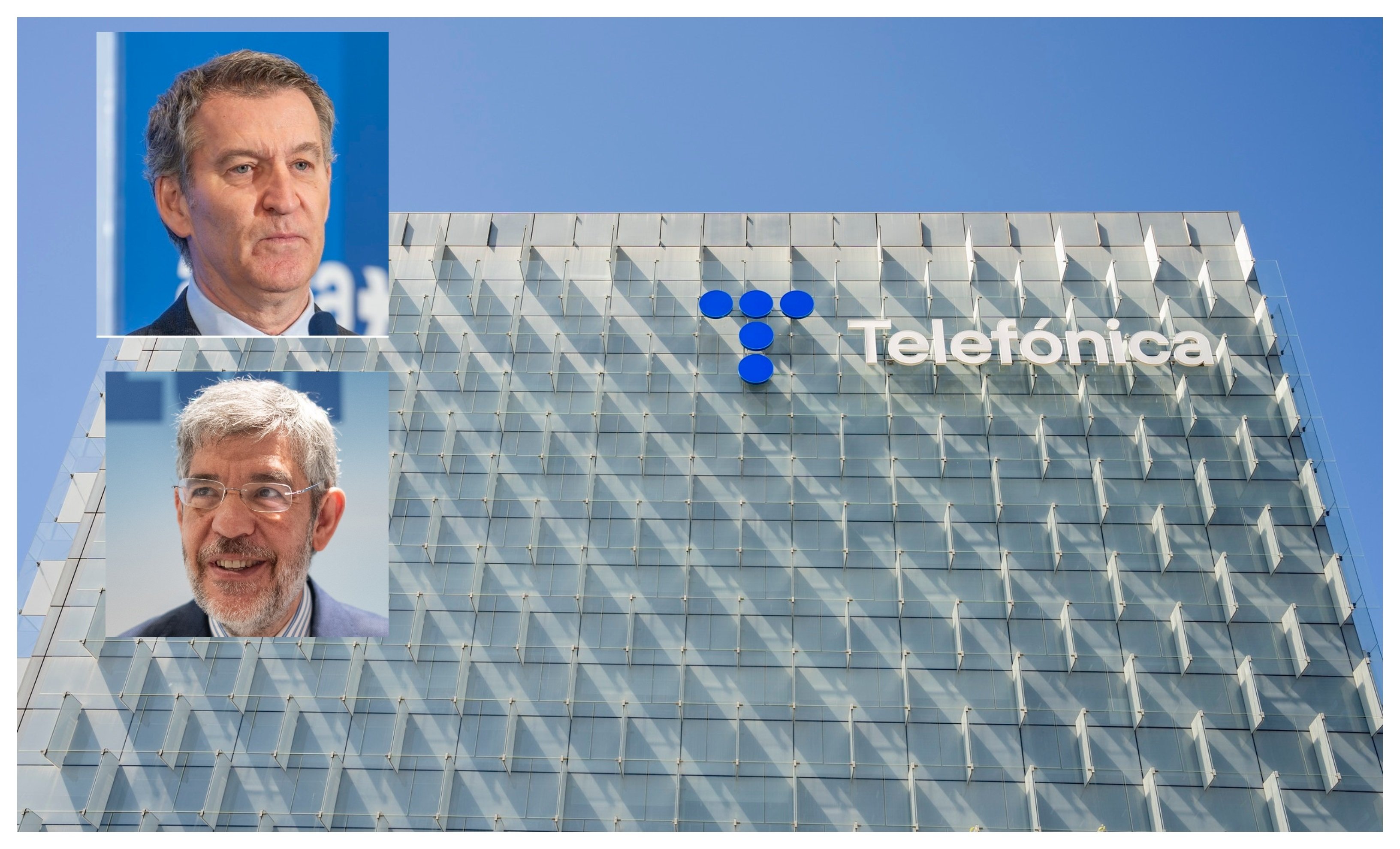 Los hermanos Nadal, con Alberto al frente del programa económico del PP, ya han advertido a Marc Murtra que si Feijóo llega a La Moncloa, él no tiene asegurada la permanencia en la presidencia de Telefónica / Foto: elaboración propia