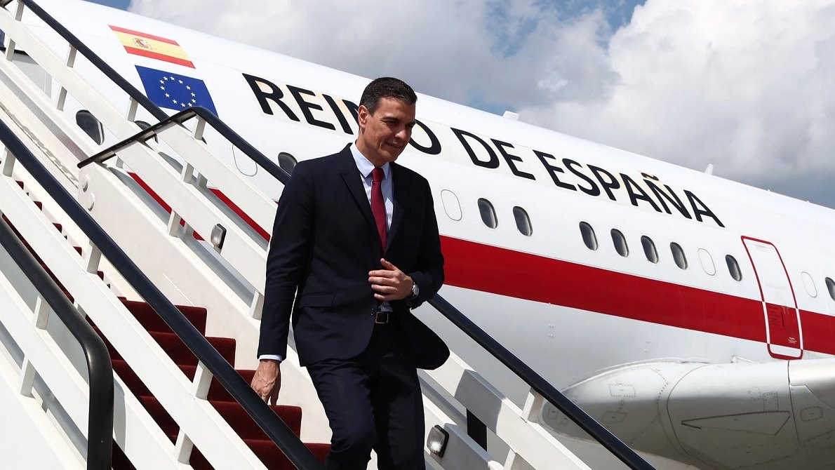 El medio de transporte favorito de Sánchez es el avión Falcon, pero a la última Asamblea General de la ONU voló en un Airbus A-310... que corrió el riesgo de ser embargado